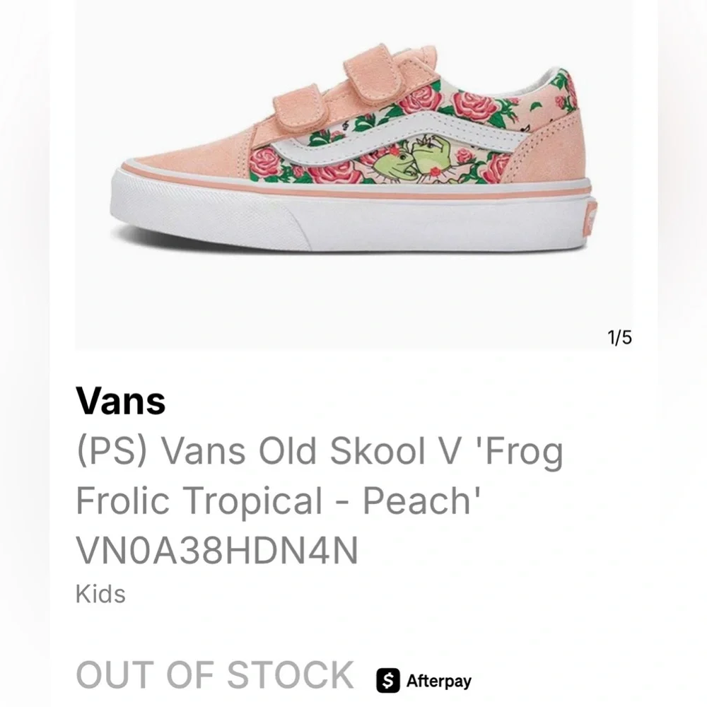 Vans old skool Peach Floral Frog Sneakers - Picture 2 of 11